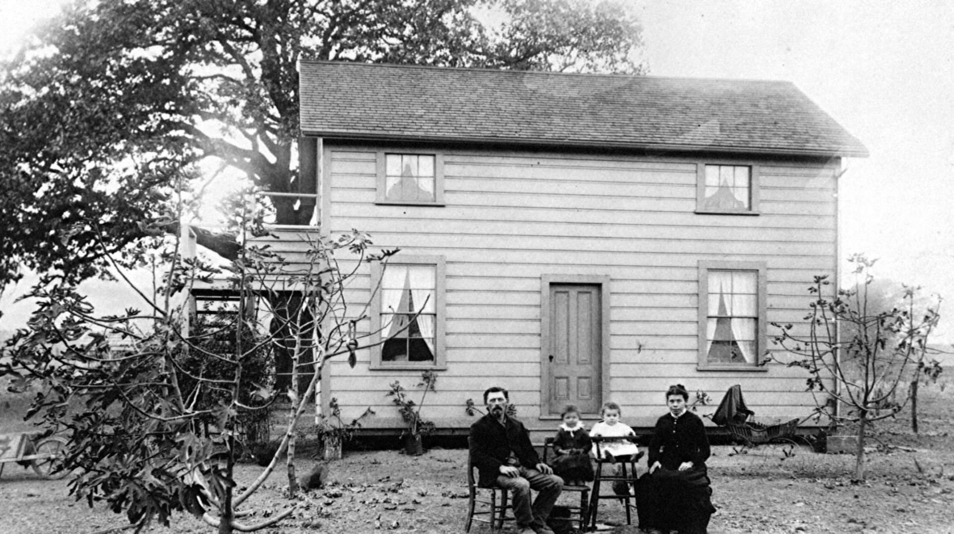 Haus family on their Pope Valley homestead